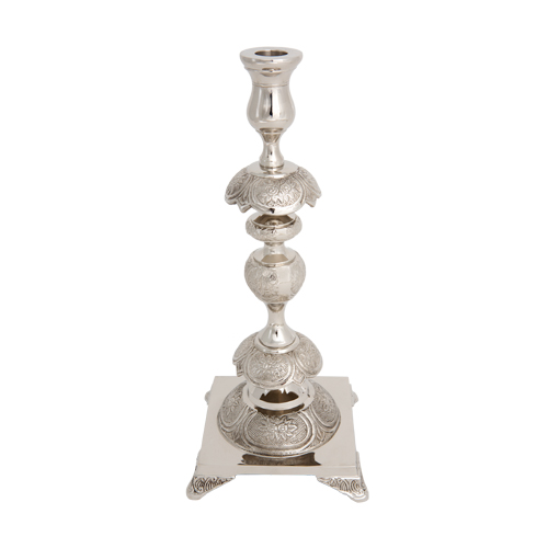 Nickel Plated Altar Candle Holder