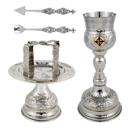 Nickel Plated Chalice Set