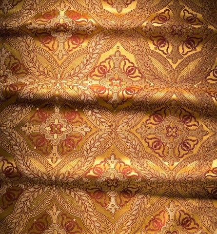 Cross Pattern Brocade Gold