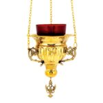 Gold Plated Hanging Vigil Lamp