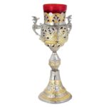 Two-Tone Brass Altar Vigil Lamp