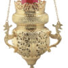 Large Brass Hanging Vigil Lamp