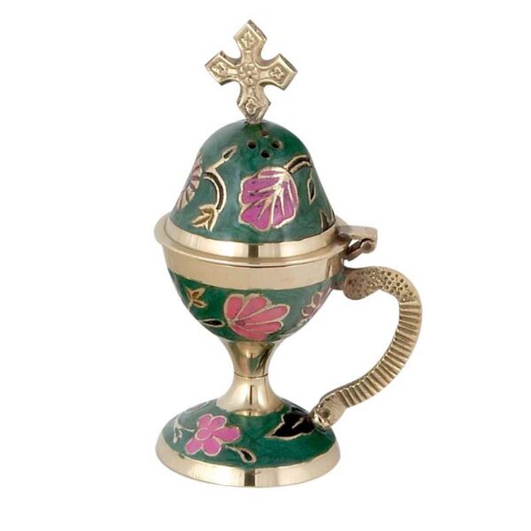 Green Enamel Coated Censer