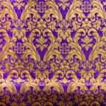 Floral Pattern Brocade Purple