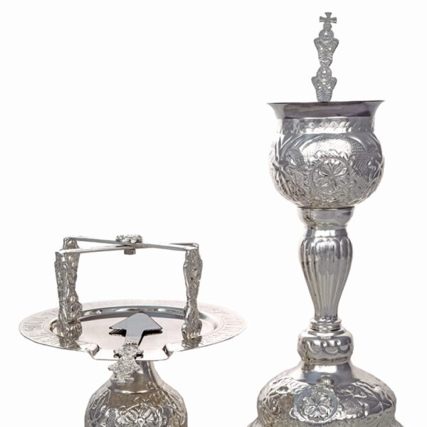 Silver Plated Russian Chalice Set