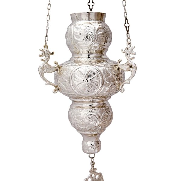 Silver Plated Hanging Vigil Lamp