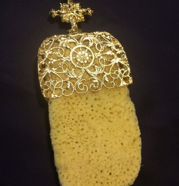 Sponge with Brass Holder